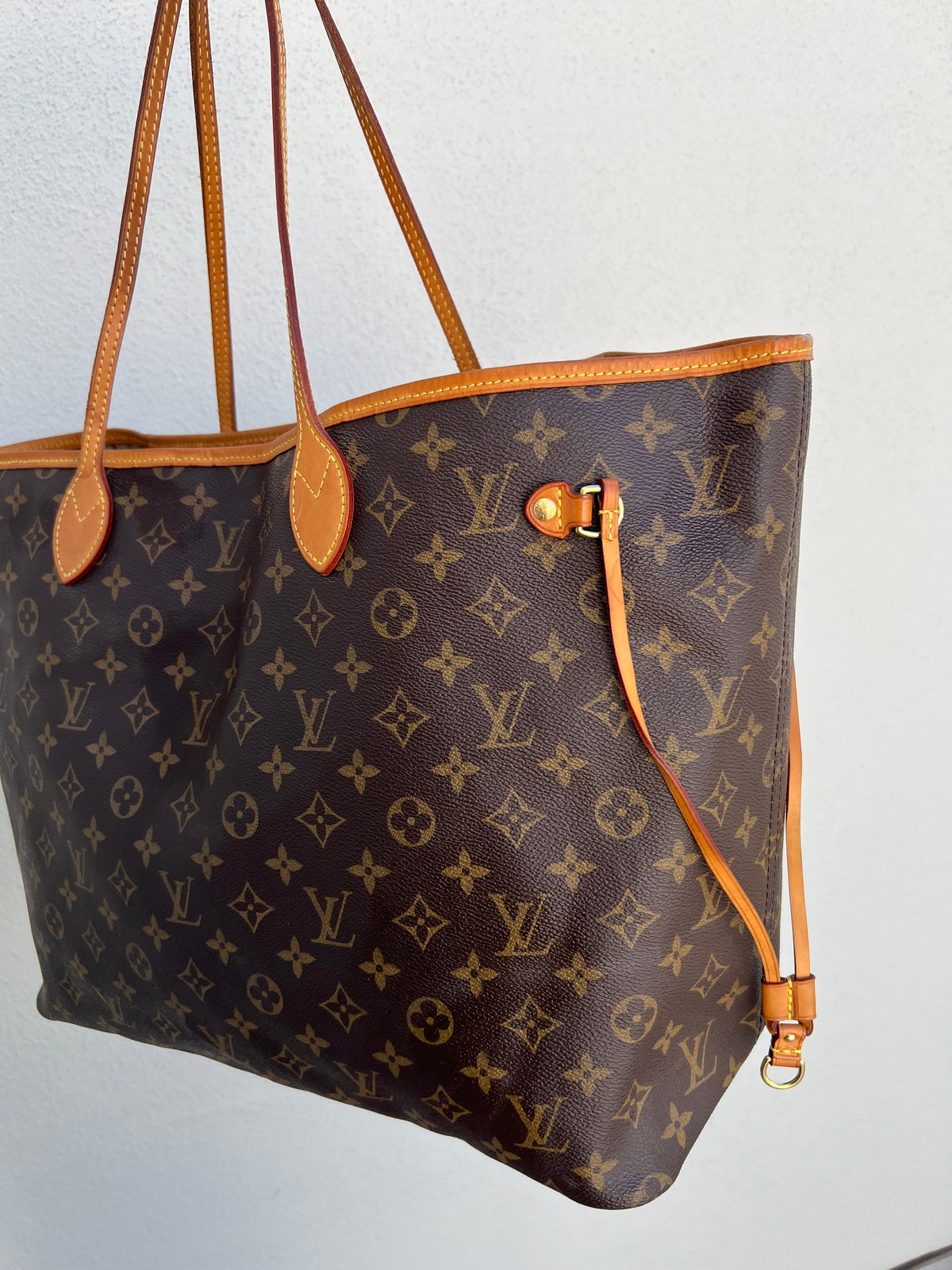 Pre-loved Louis Vuitton Neverfull Leather Tote GM Monogram 2016