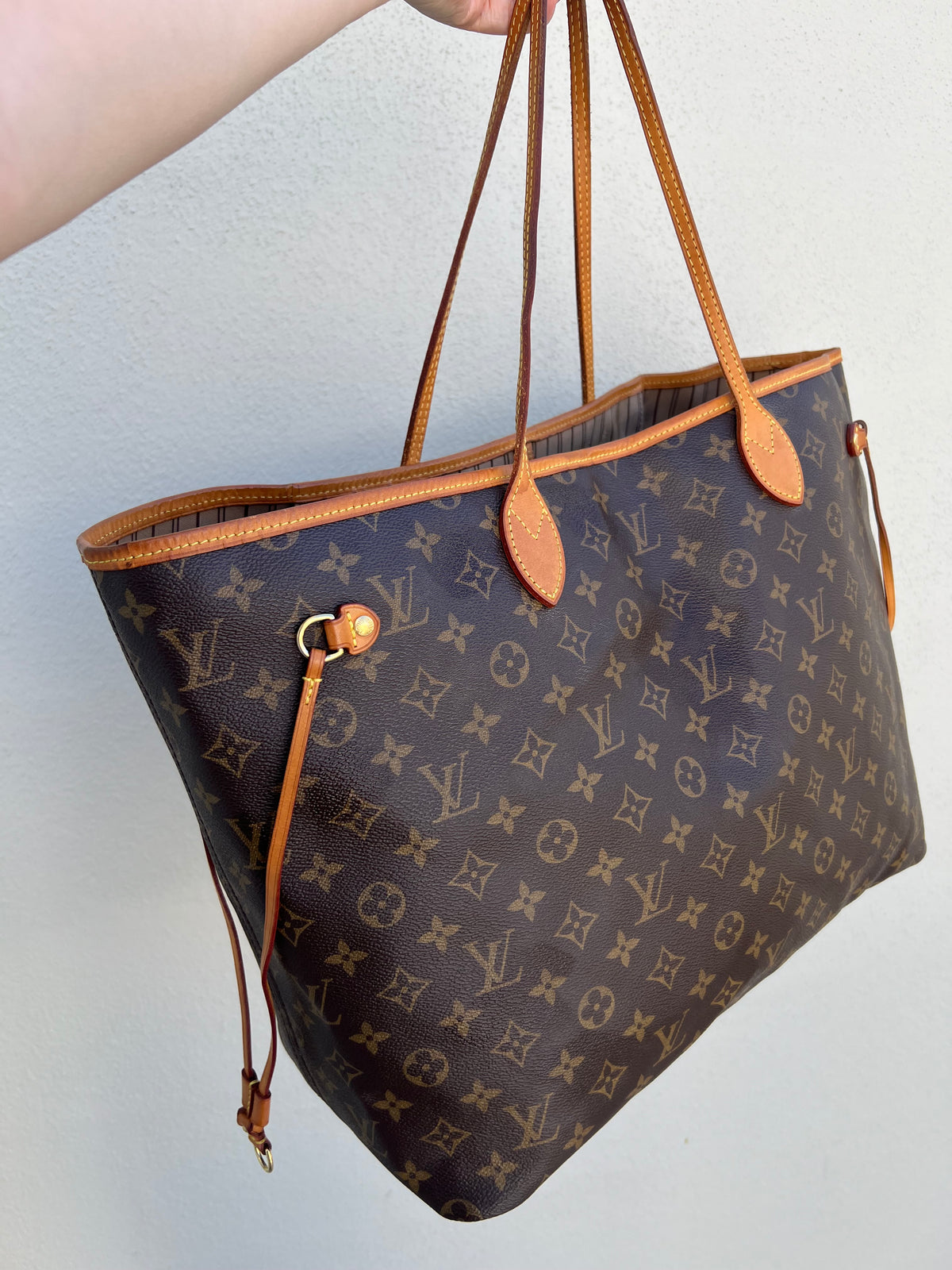 Pre-loved Louis Vuitton Neverfull Leather Tote GM Monogram 2016