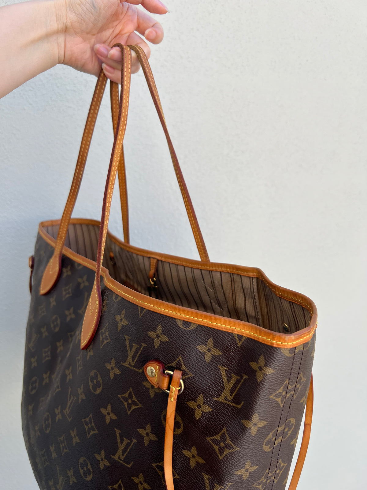 Pre-loved Louis Vuitton Neverfull Leather Tote GM Monogram 2016