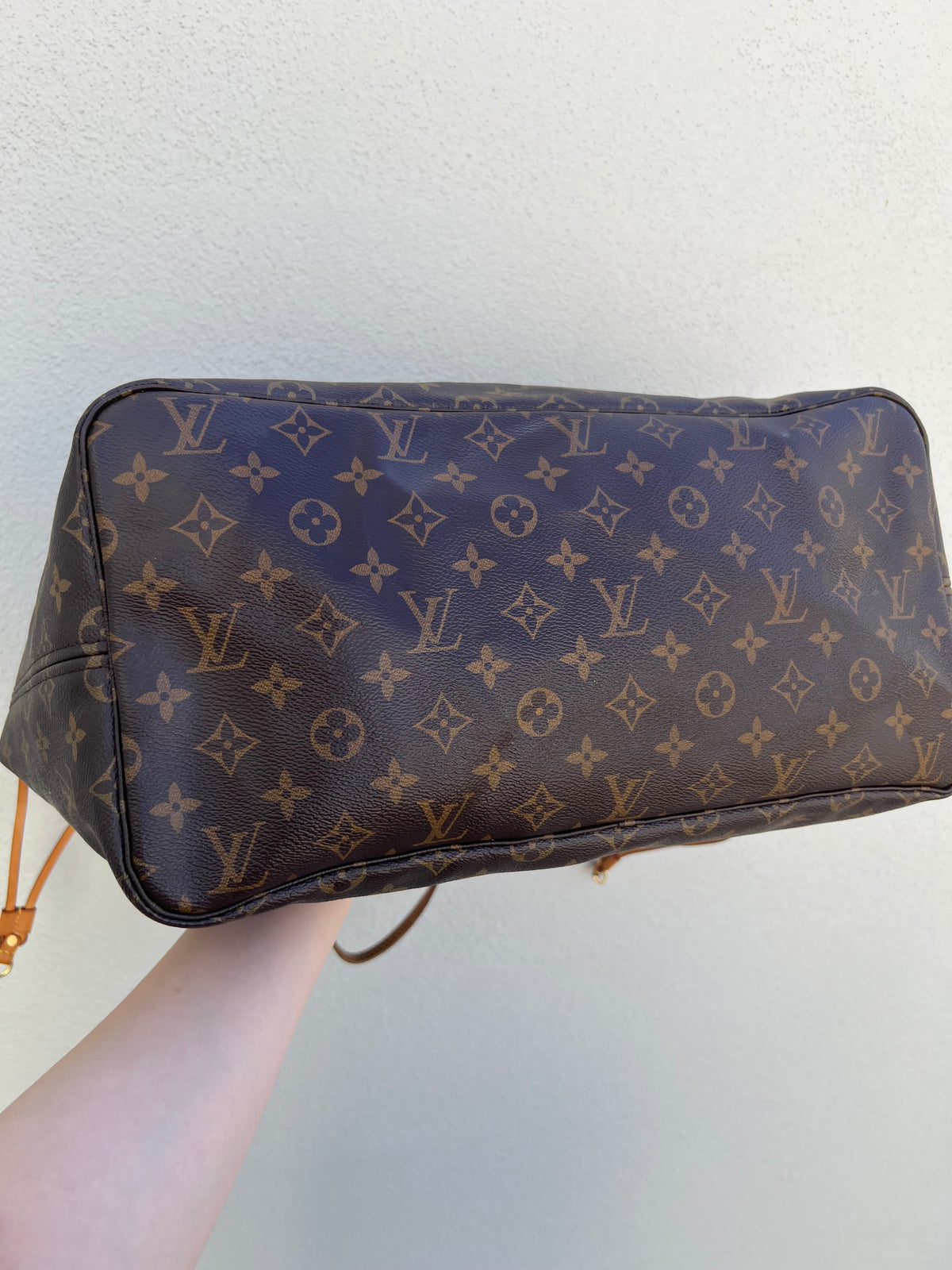 Pre-loved Louis Vuitton Neverfull Leather Tote GM Monogram 2016