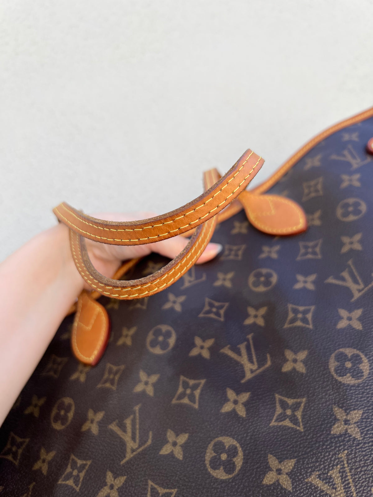 Pre-loved Louis Vuitton Neverfull Leather Tote GM Monogram 2016