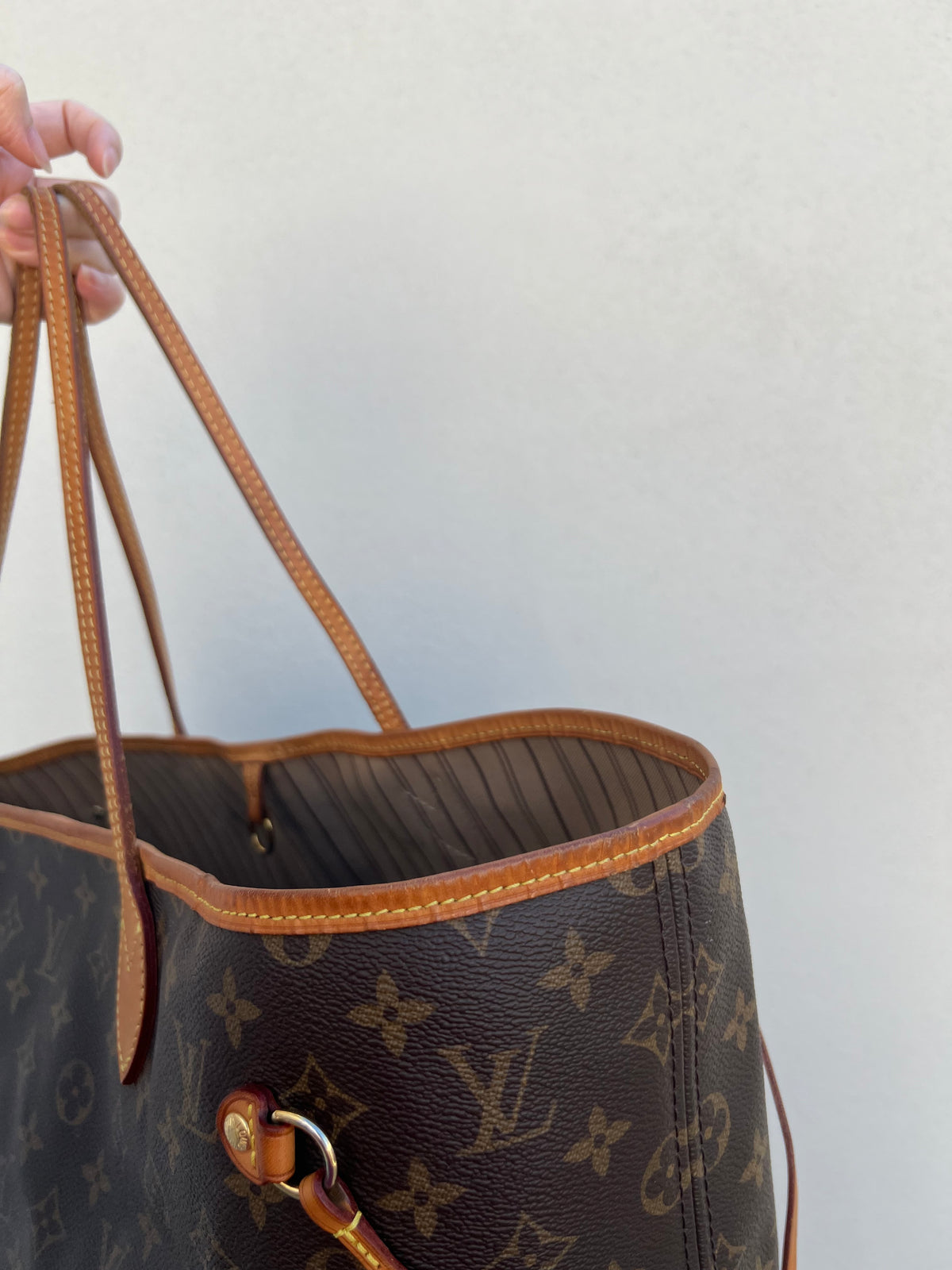 Pre-loved Louis Vuitton Neverfull Leather Tote GM Monogram 2016
