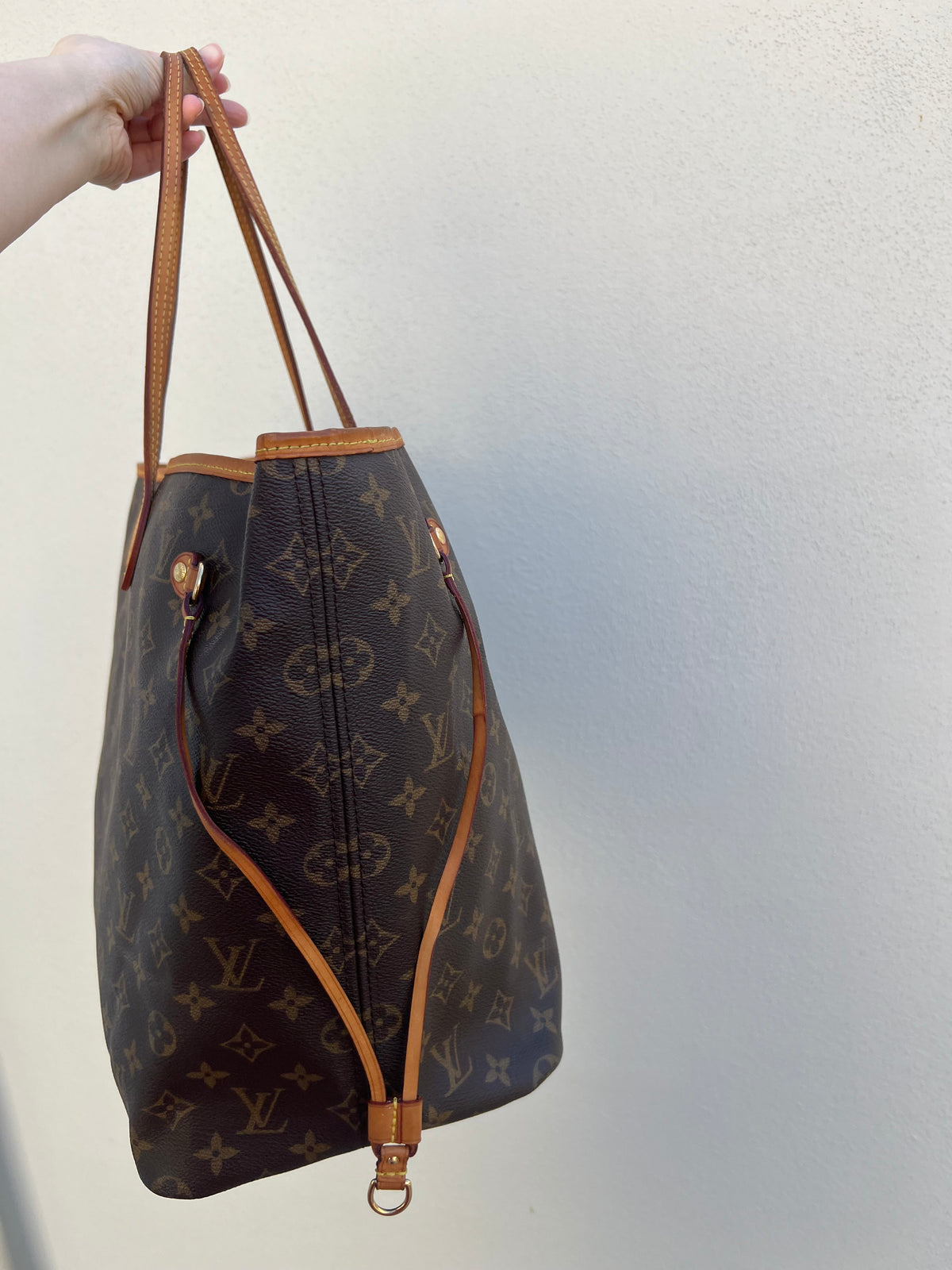 Pre-loved Louis Vuitton Neverfull Leather Tote GM Monogram 2016
