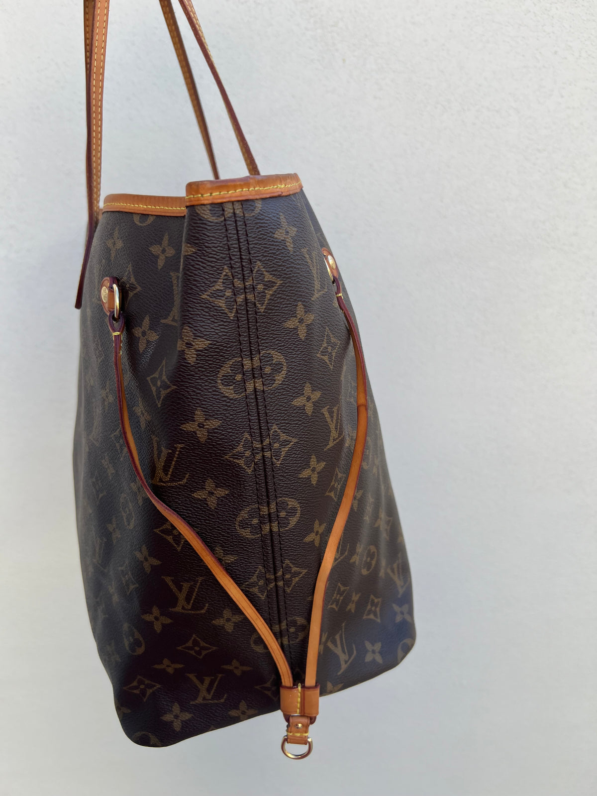 Pre-loved Louis Vuitton Neverfull Leather Tote GM Monogram 2016