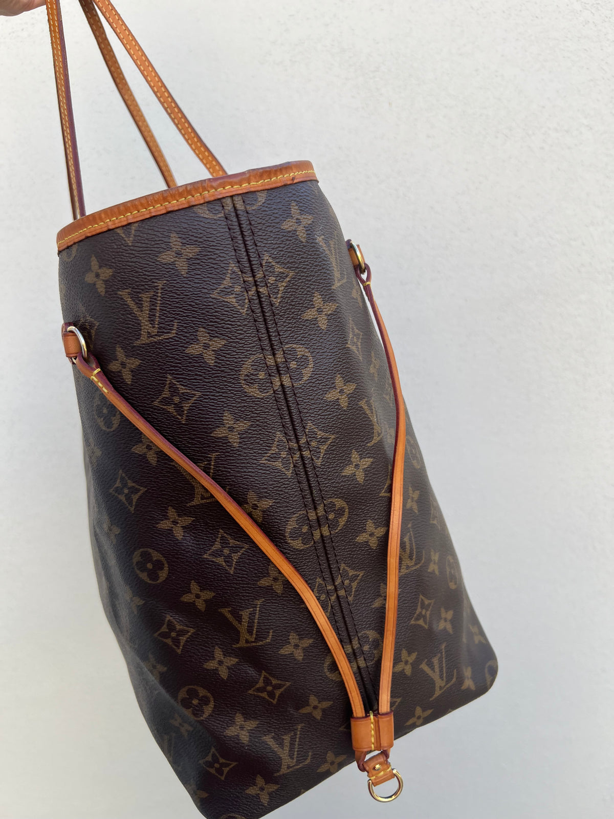 Pre-loved Louis Vuitton Neverfull Leather Tote GM Monogram 2016