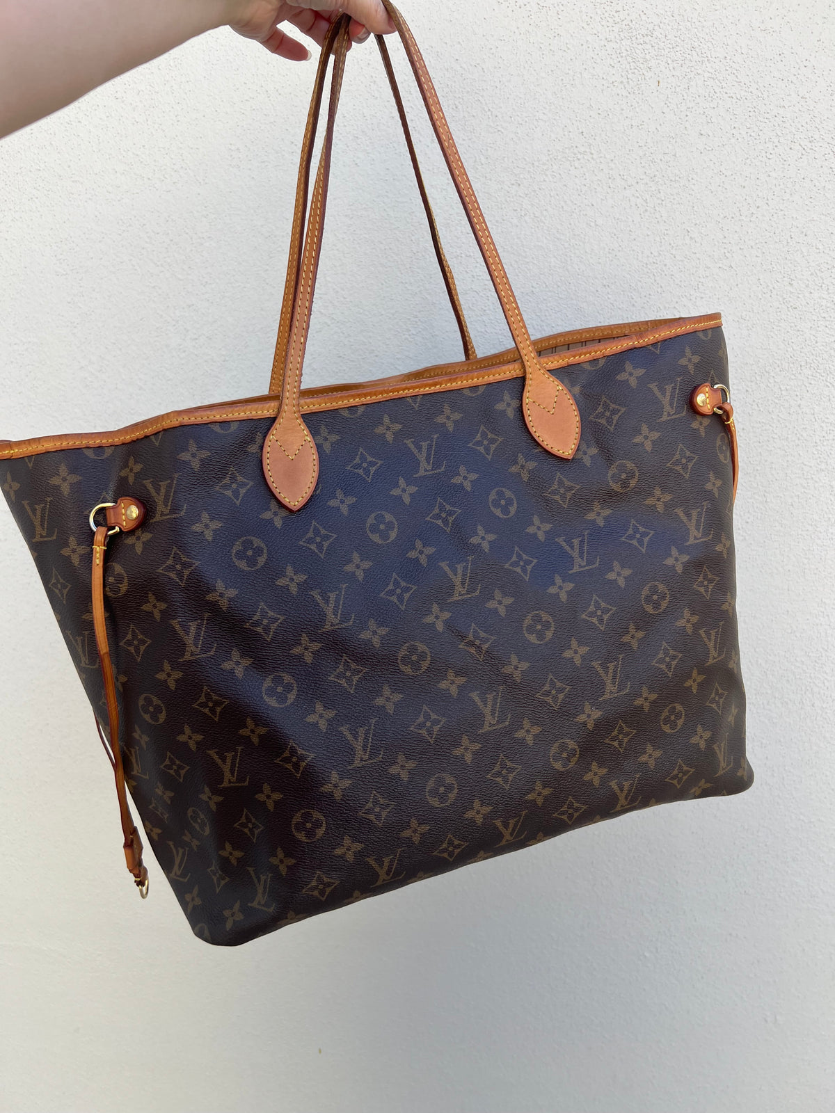 Pre-loved Louis Vuitton Neverfull Leather Tote GM Monogram 2016
