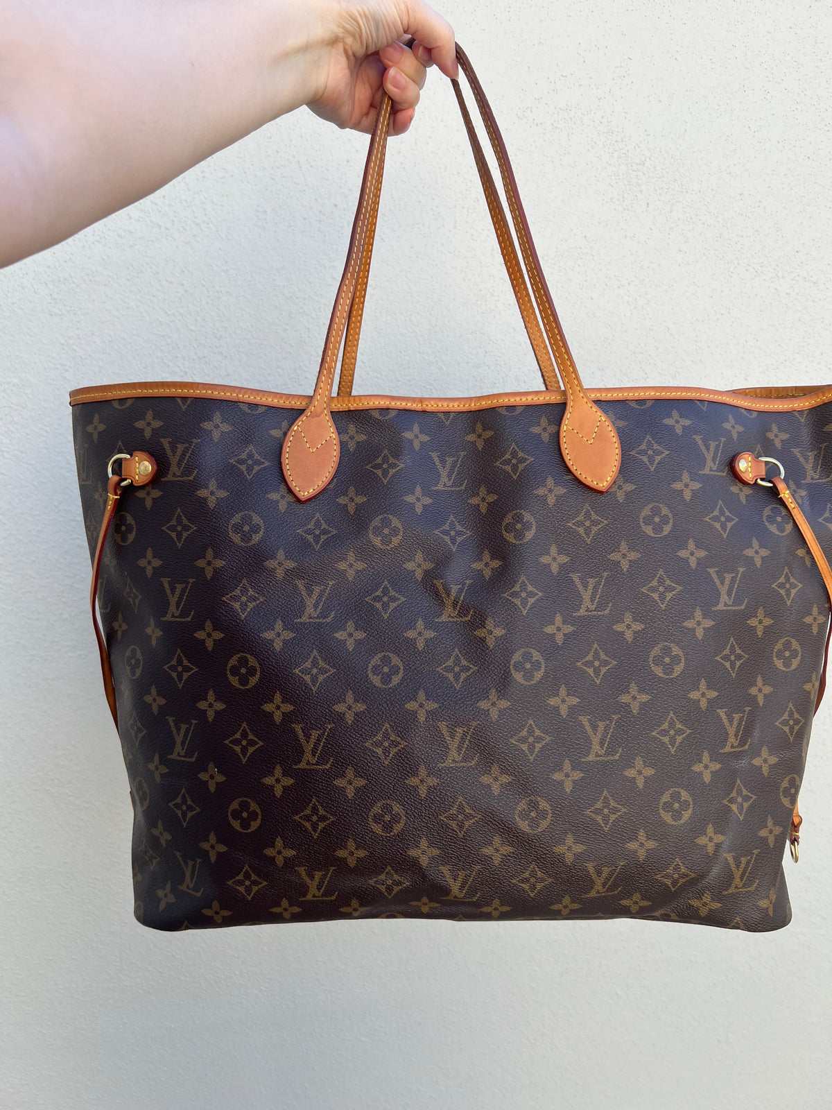 Pre-loved Louis Vuitton Neverfull Leather Tote GM Monogram 2016