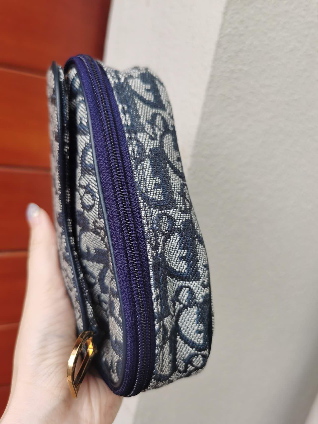 Pre-loved Dior Vintage Sandle Handbag Navy