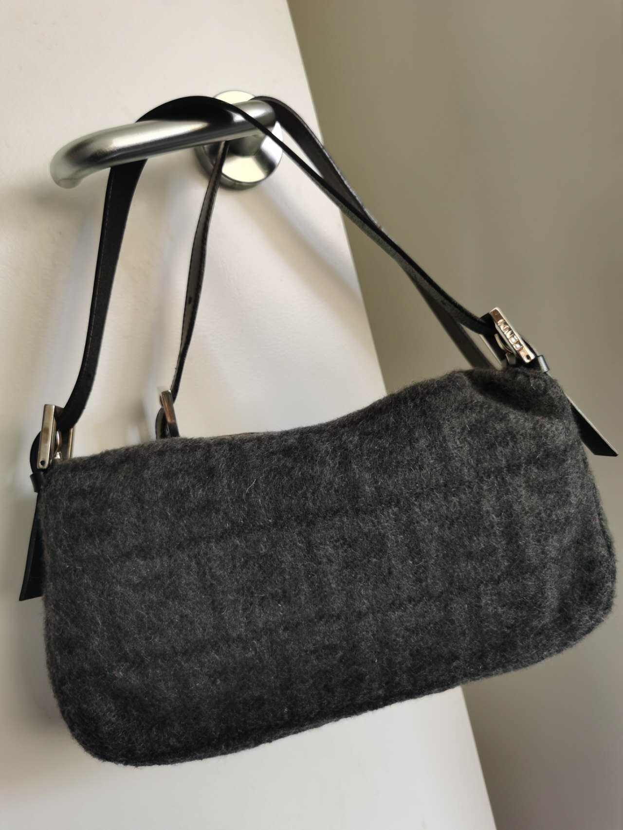 Pre-loved Fendi Vintage wool Baguette Handbag