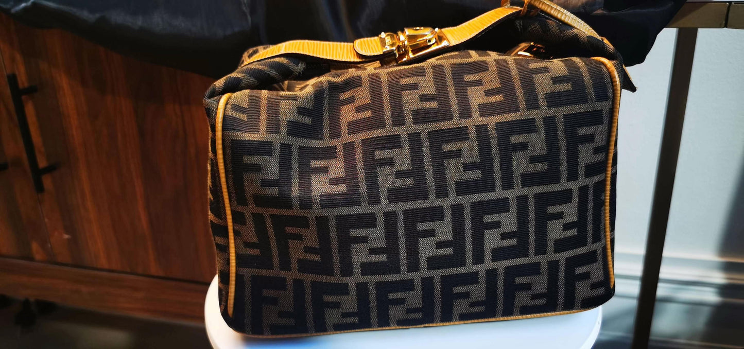 Pre-loved Fendi FF Zucca-print Handbag