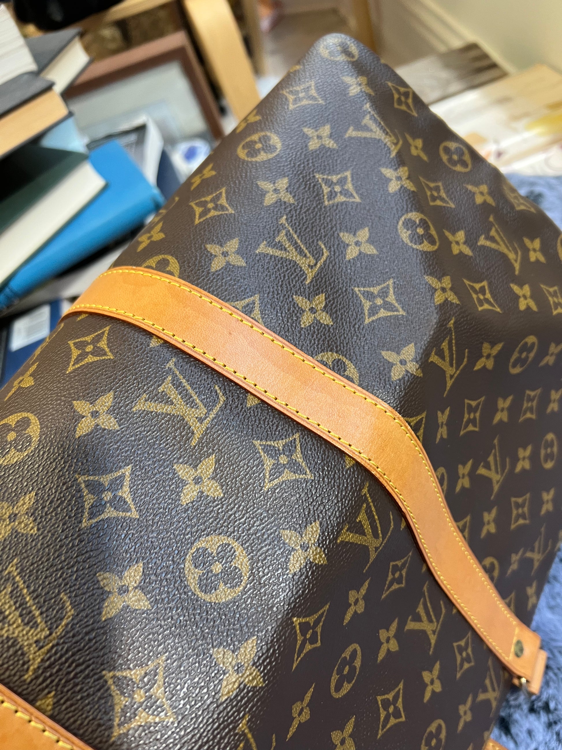 Pre-Owned Louis Vuitton Brown Keepall 60 Bandouliere 