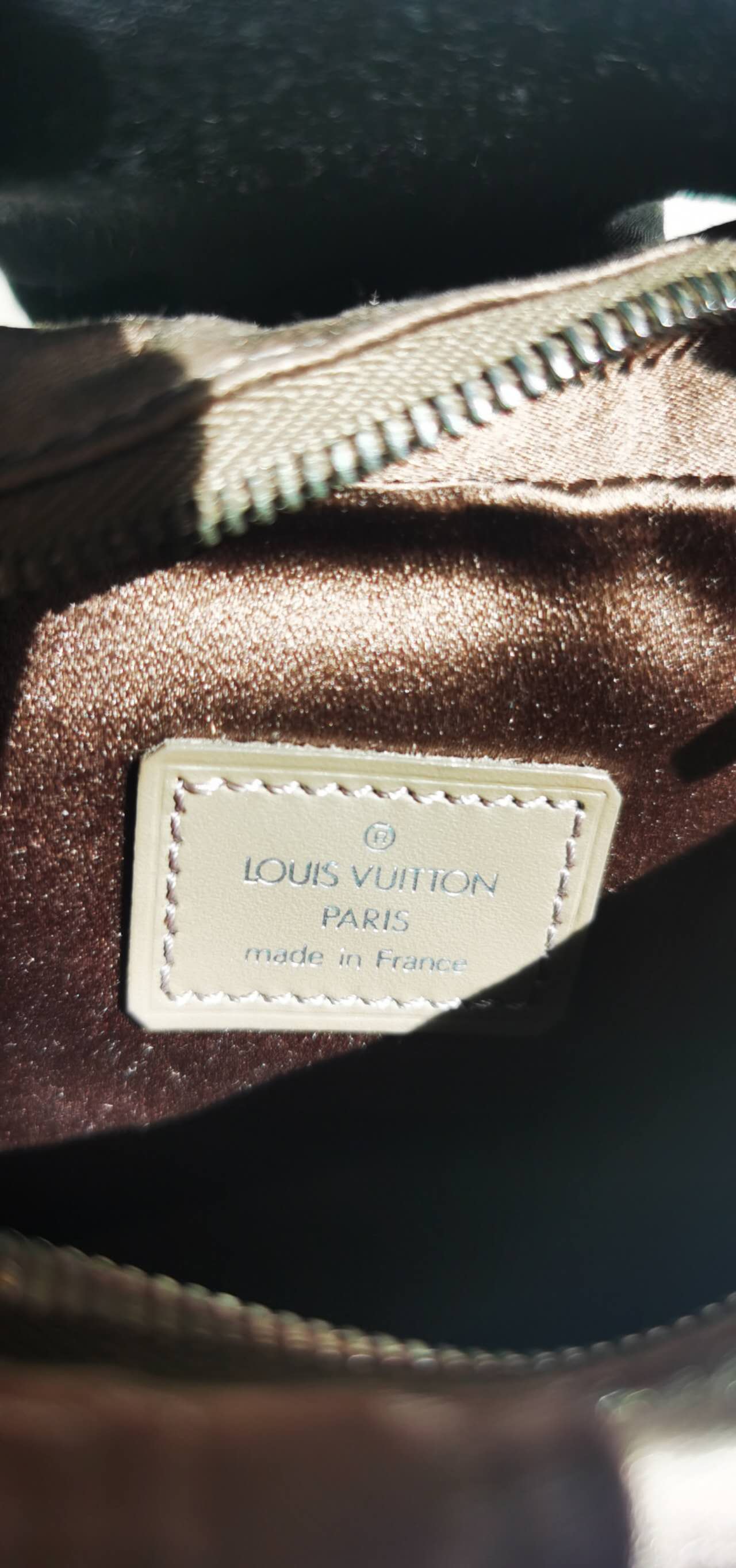 Pre-loved Louis Vuitton Mini Silk Boulogne Handbag Champagne