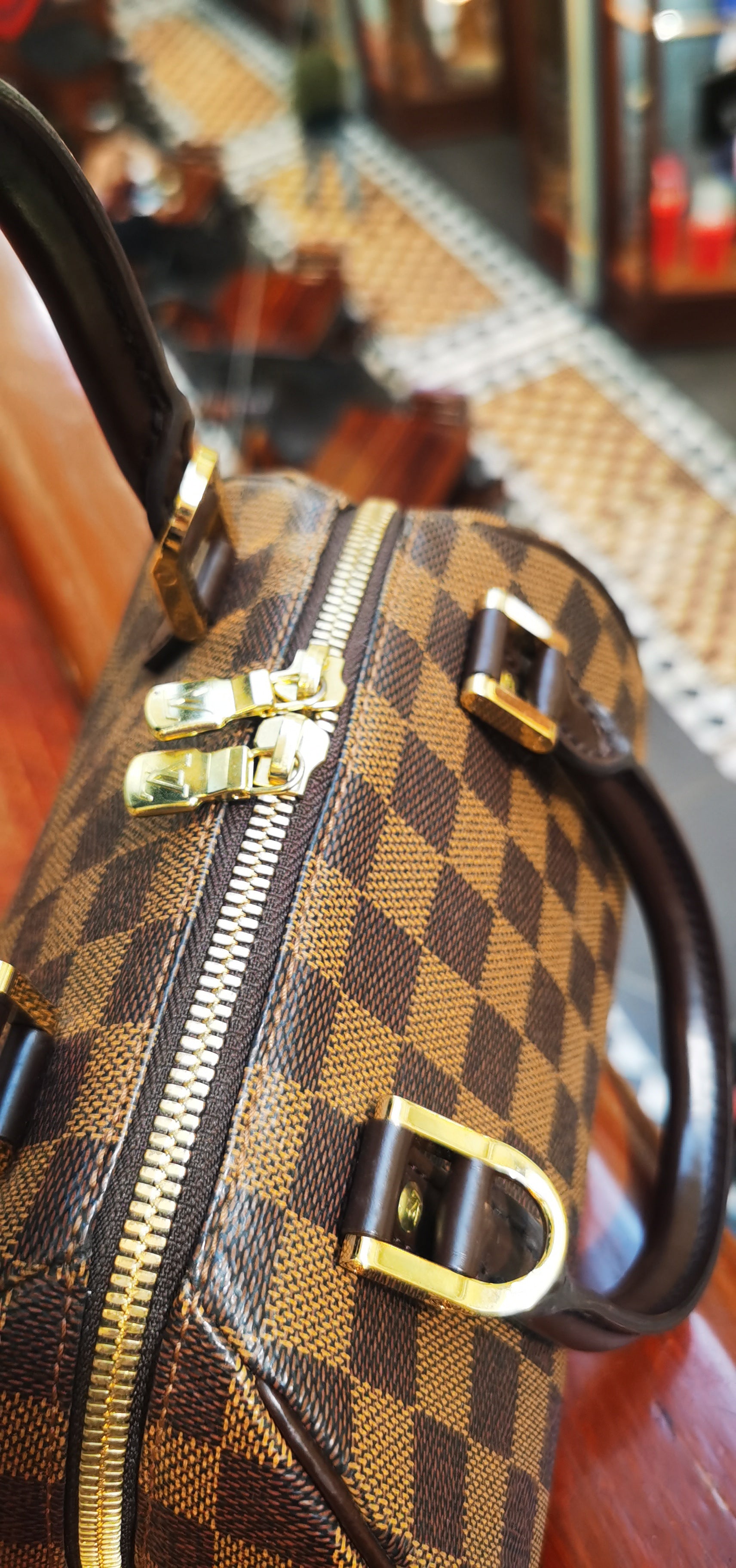 Authentic Louis Vuitton Mini Damier Ebene Ribera Hand Crossbody Bag