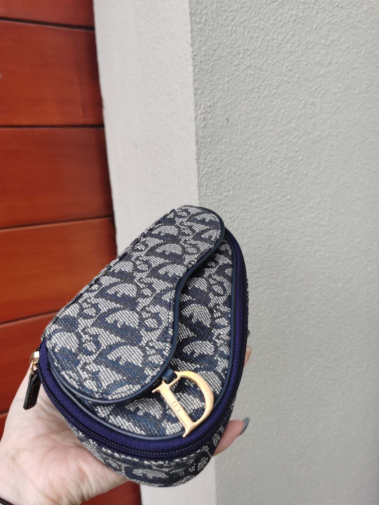 Pre-loved Dior Vintage Sandle Handbag Navy