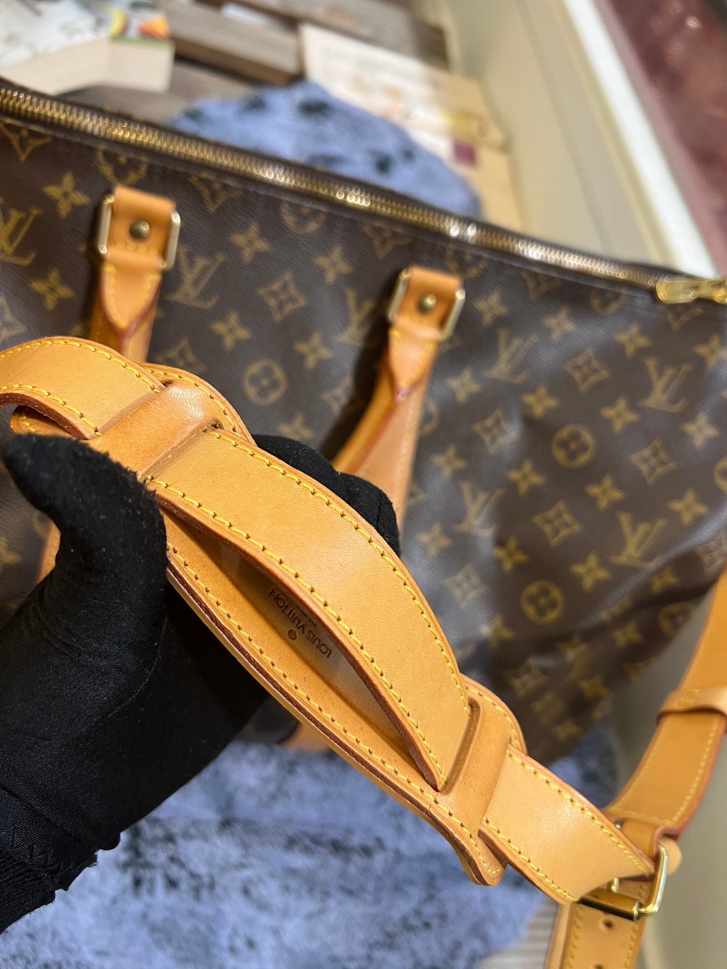 Pre-loved  Louis Vuitton Keepall Bandoulière 50 Travel Bag Monogram